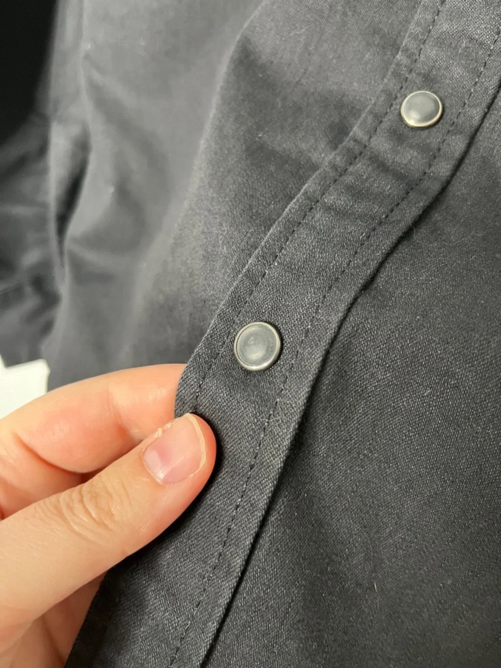 Levi's Black Men's Western Shirt Black Pearl Snap Size M